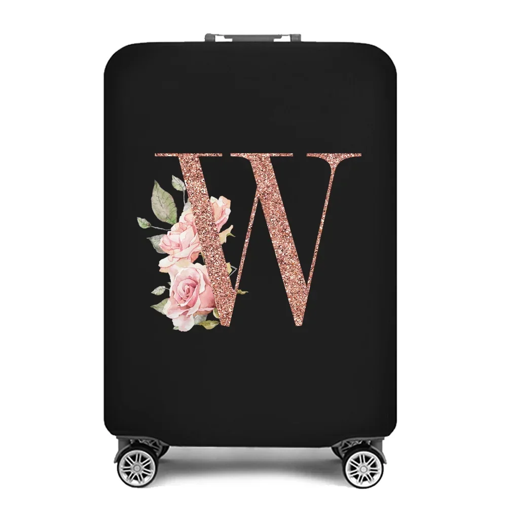 Portable Thick Elastic Luggage Protective Cover Simplicity Dust Cover Anti-Scratch Protective Rose Gold Print Travel Accessories