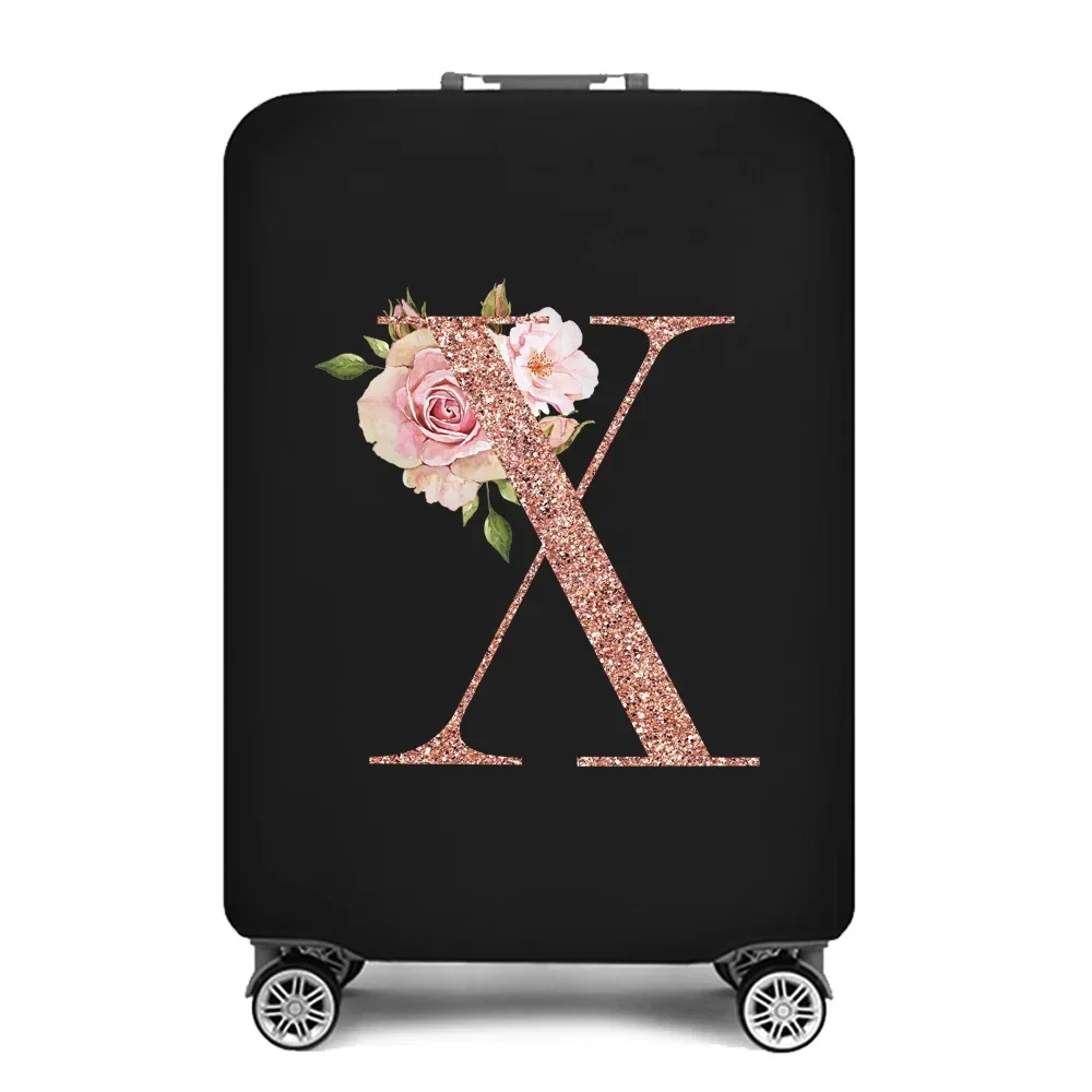 Portable Thick Elastic Luggage Protective Cover Simplicity Dust Cover Anti-Scratch Protective Rose Gold Print Travel Accessories