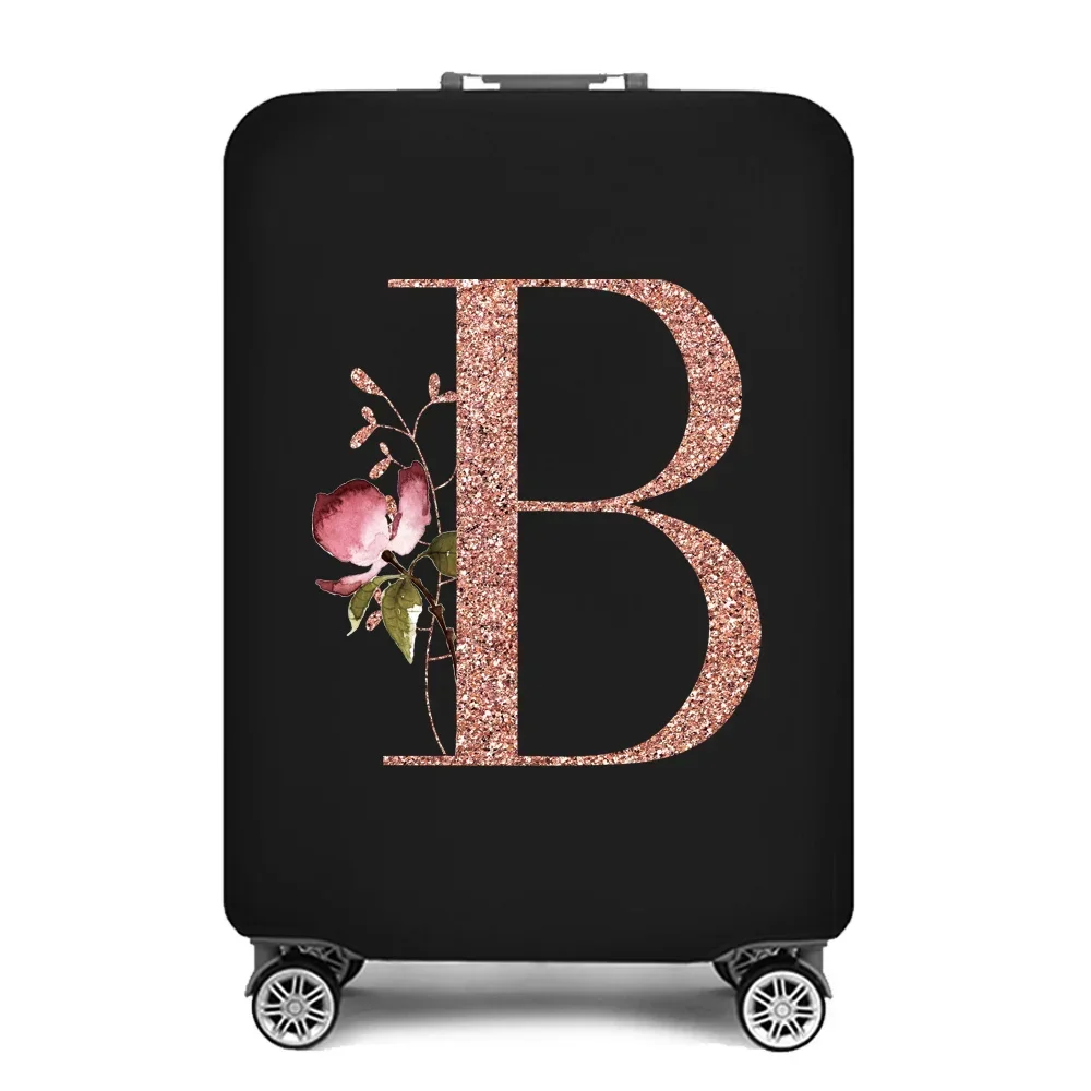 Portable Thick Elastic Luggage Protective Cover Simplicity Dust Cover Anti-Scratch Protective Rose Gold Print Travel Accessories