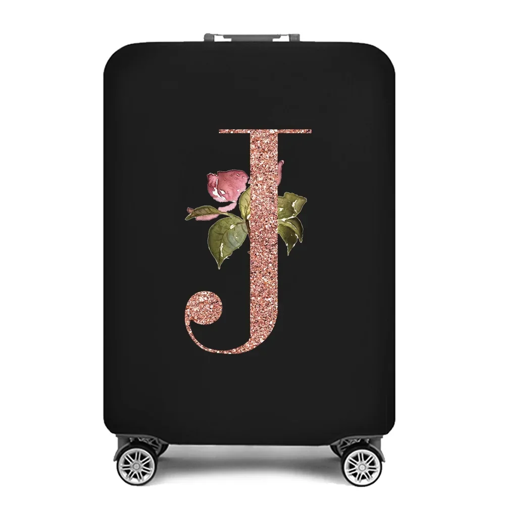 Portable Thick Elastic Luggage Protective Cover Simplicity Dust Cover Anti-Scratch Protective Rose Gold Print Travel Accessories