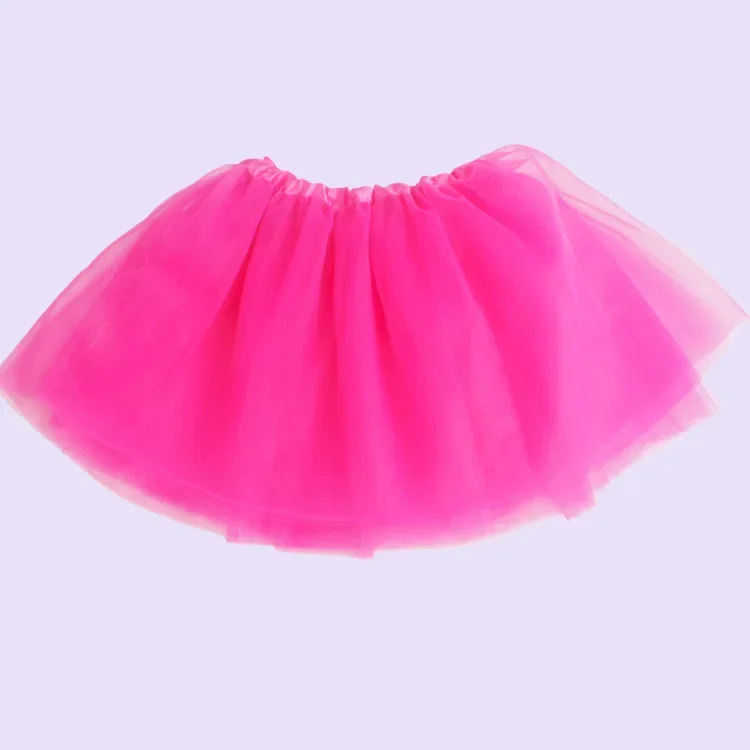 Girl tutu skirt Elastic Ballet Dancewear Tutus Mini Skirt For Birthday Party Dance 3 Layer Tulle for Kids Princess 2-8Y
