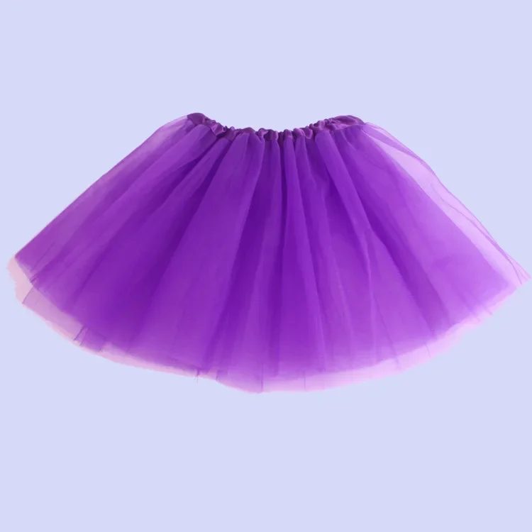 Girl tutu skirt Elastic Ballet Dancewear Tutus Mini Skirt For Birthday Party Dance 3 Layer Tulle for Kids Princess 2-8Y