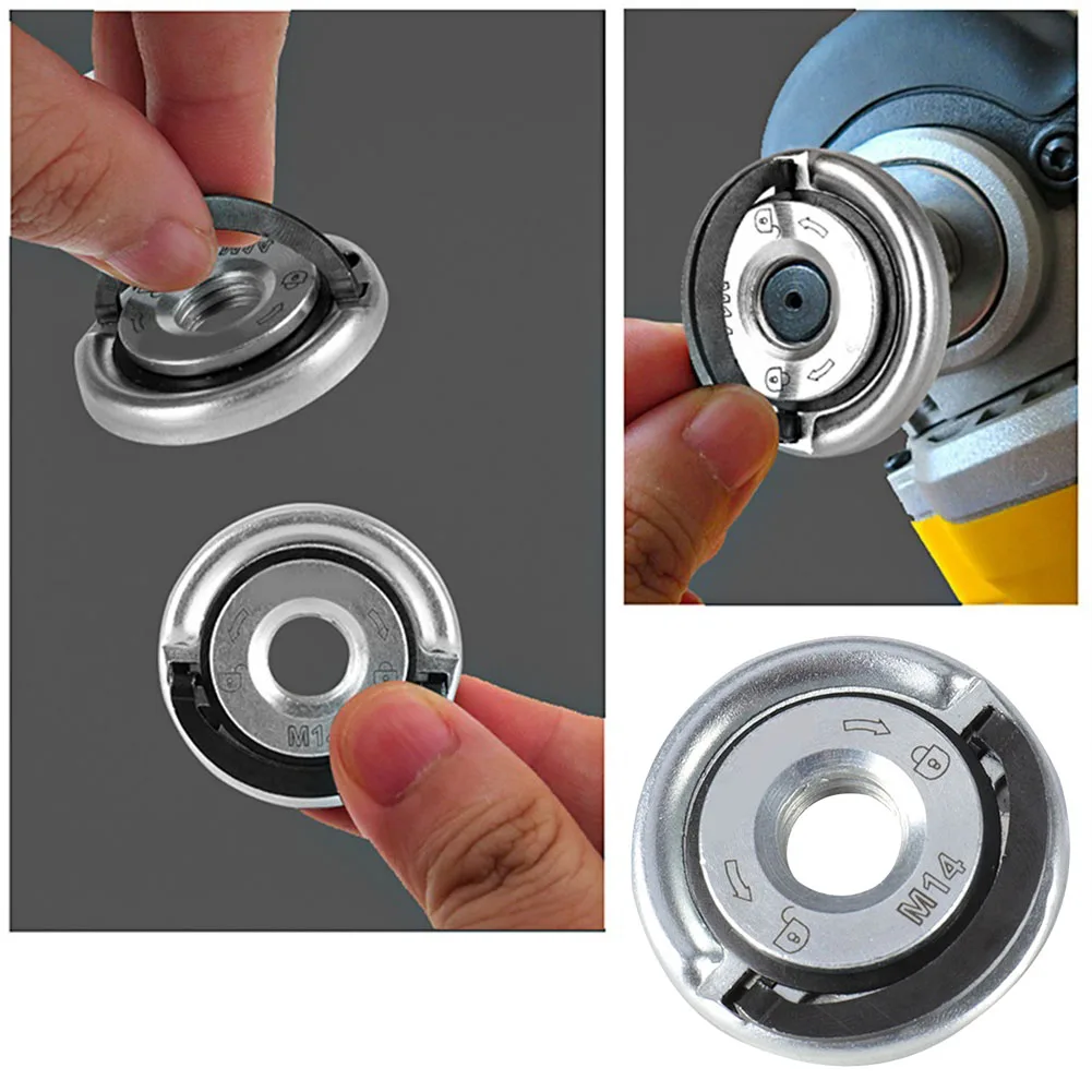 M14 Angle Grinder Quick Release Self-Locking Grinder Pressing Plate Flange Nut Power Chuck