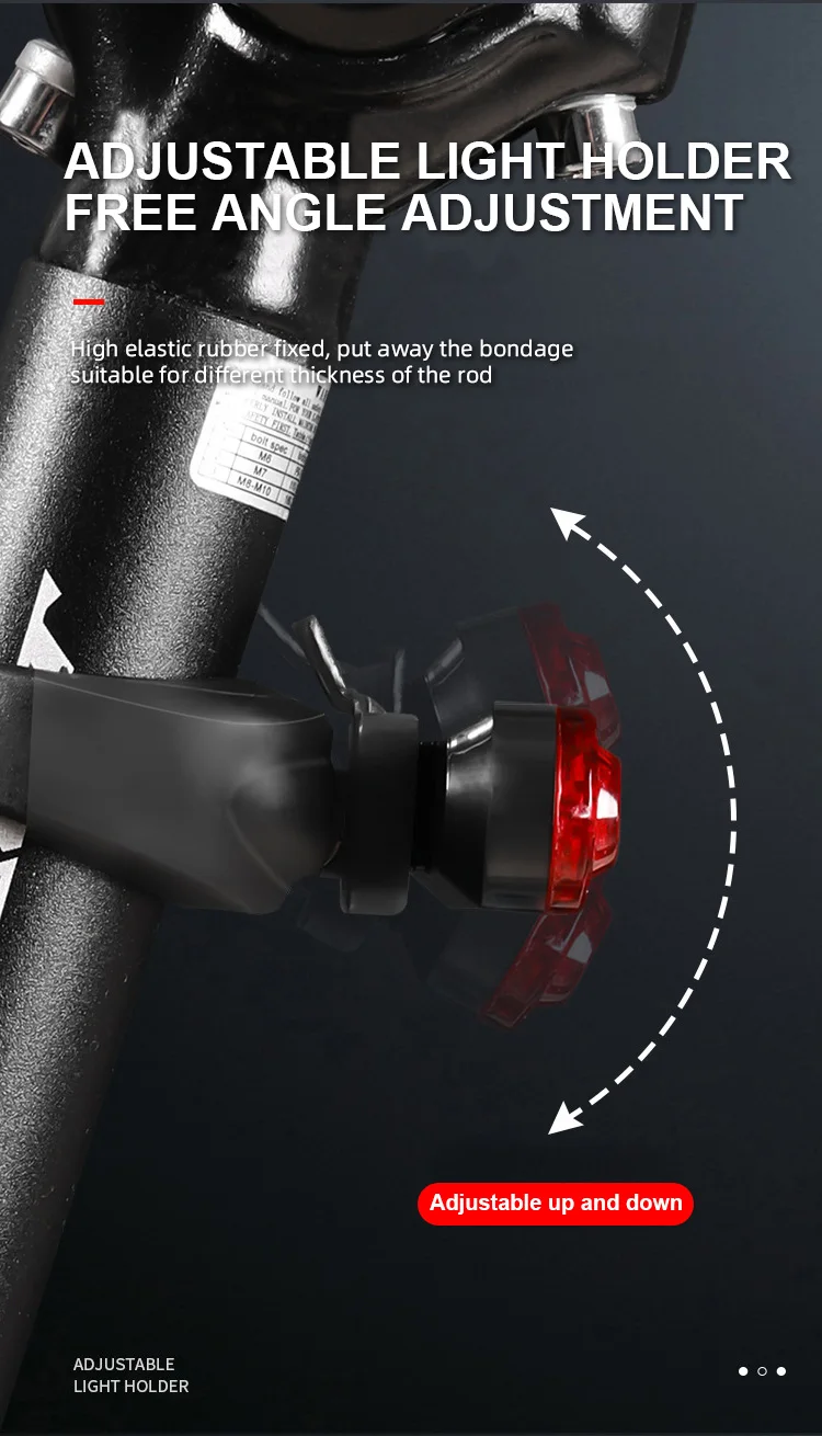 Rear Bike Tail Light USB Rechargeable Ultra Bright Taillights Fit On Bicycle Easy to Install for Cycling Safety Bicycle Light