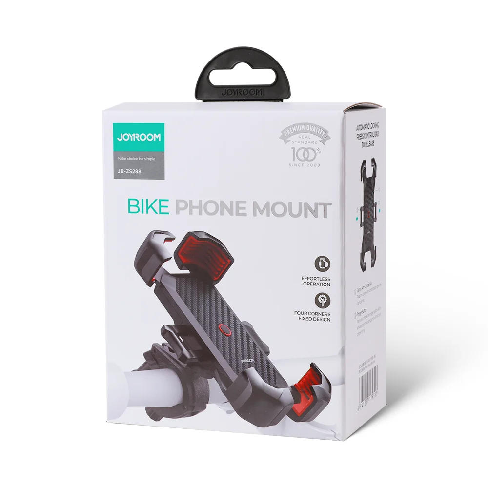Joyroom Universal Bike Phone Holder 360° View Bicycle Phone Holder for 4.7-7 inch Mobile Phone Stand Shockproof Bracket GPS Clip