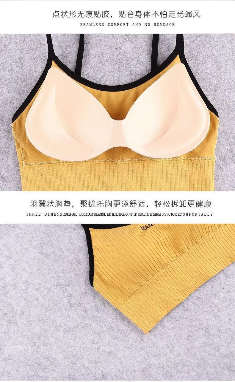 New Sports Bra For Women Gym Sexy Crop Top Bra Women Cotton Underwear Soft Comfort Tube Tops Female Brassiere Tops For Girls