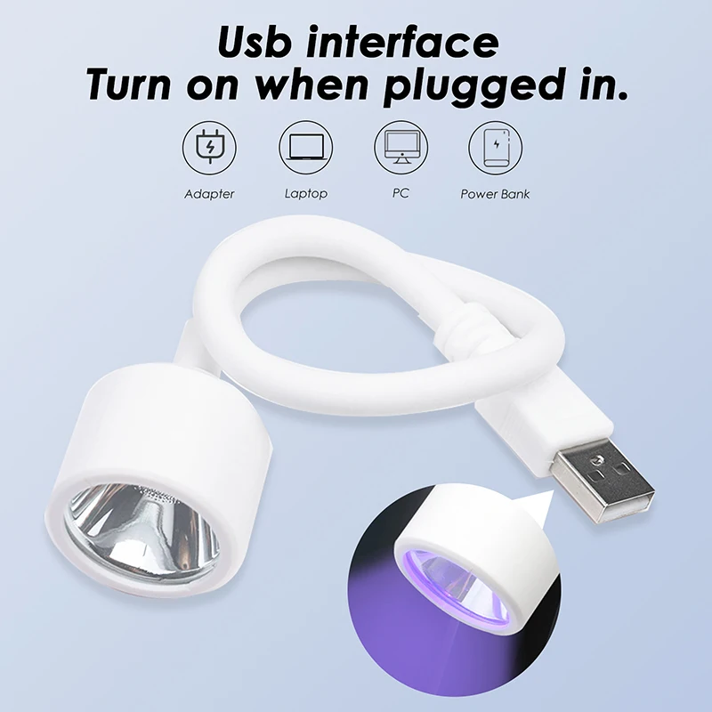 Mini Nail Dryer UV LED Nail Lamp Foldable USB Curing Lights Desk Lamp For Nail Gel Polish Quick Dry Nail Art Dryer Manicure Tool