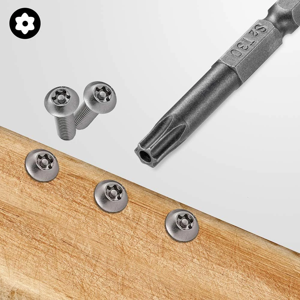 11 PCS Torx Security Bit Set S2 Steel Magnetic Security Screwdriver Set 50/100mm Star Screwdriver Set for Shark Vacuum T6-T40
