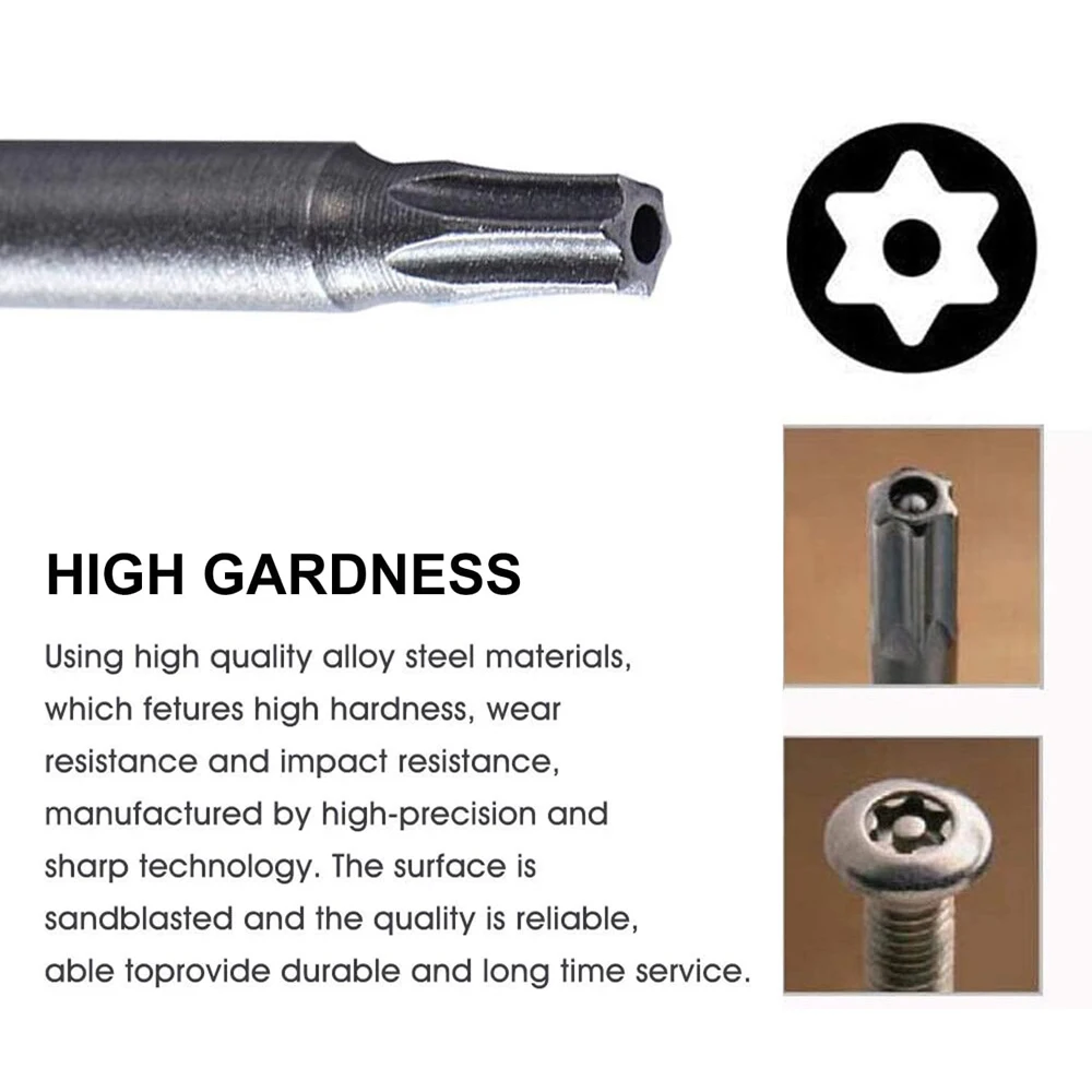 11 PCS Torx Security Bit Set S2 Steel Magnetic Security Screwdriver Set 50/100mm Star Screwdriver Set for Shark Vacuum T6-T40