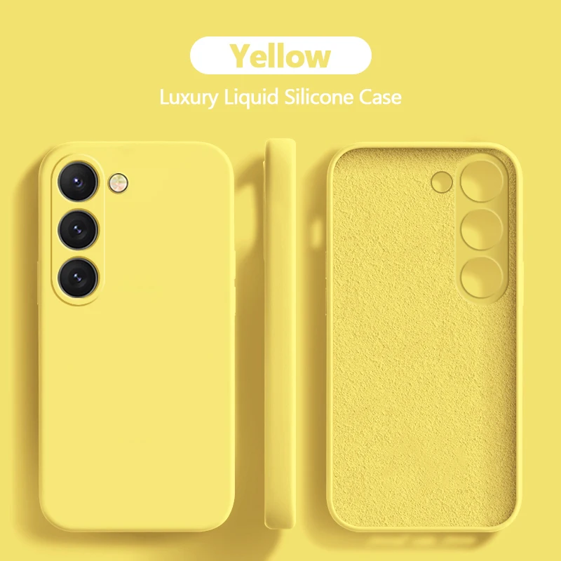 S26 S25 Ultra Case Square Liquid Silicone Phone Case For Samsung Galaxy S26 S25 S24 S23 S22 Ultra Plus S26Ultra Cases Soft Cover
