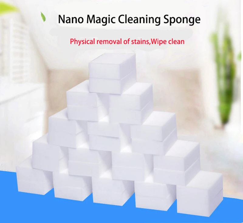 100 Pcs/lot Melamine Sponge Magic Sponge Eraser For Kitchen Dish Washing Cleaner Bathroom Melamine Cleaning Sponge 100X60X15MM