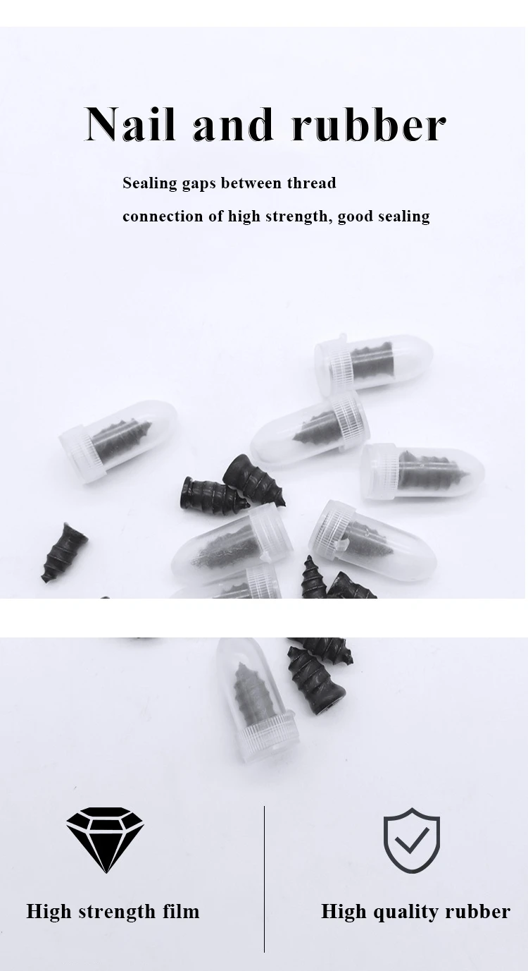 10/30Pcs Car Tyre Repair Rubber Nail Set Universal Car Motorcycle Tyre Repair Nails Truck Scooter Bike Tire Puncture Repair Tool