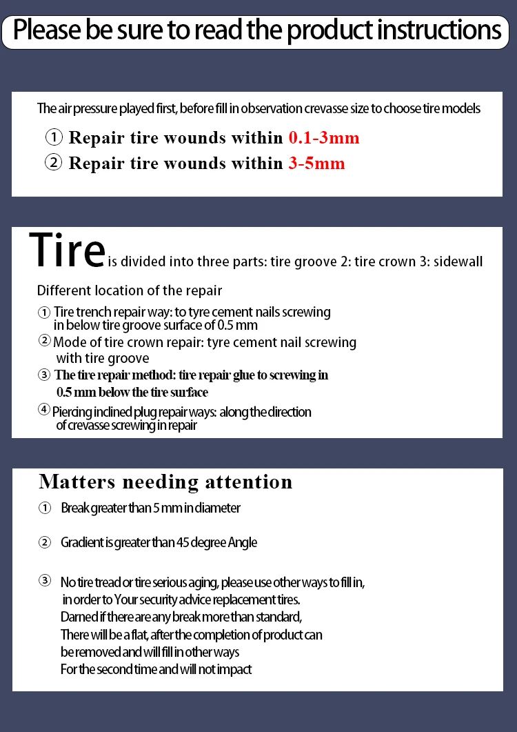 10/30Pcs Car Tyre Repair Rubber Nail Set Universal Car Motorcycle Tyre Repair Nails Truck Scooter Bike Tire Puncture Repair Tool