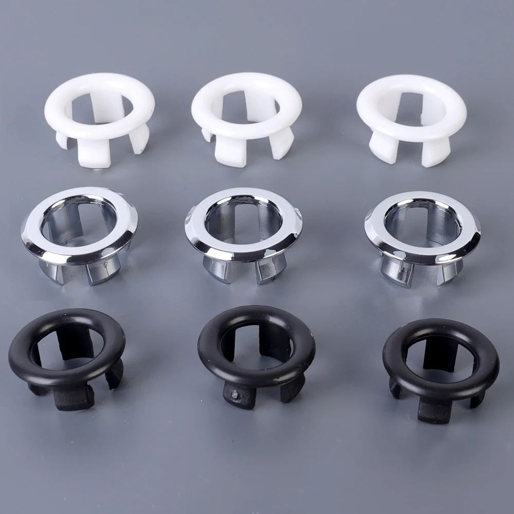 4/1Pcs Sink Overflow Ring Cover Replacement Bathroom Basin Trim Bath Round Plastic Sink Overflow Hole Covers Kitchen Accessories
