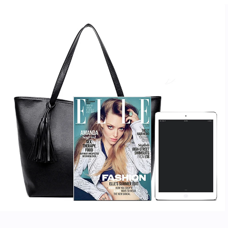 Ladies Large Capacity Handbags Women Retro Tassel Design Tote Luxury Brand PU Leather Shoulder Bag Female Top Handle Sac A Main