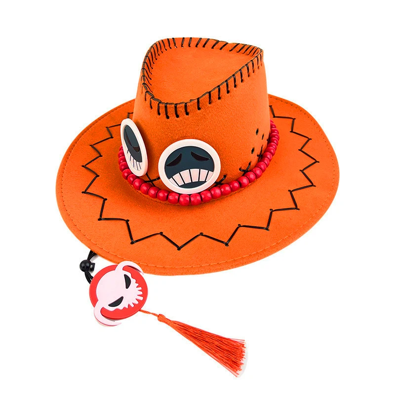 Retro Luminous Pirate Cowboy Hat, Glow In The Dark Headwear for Men Women Halloween Cosplay Props
