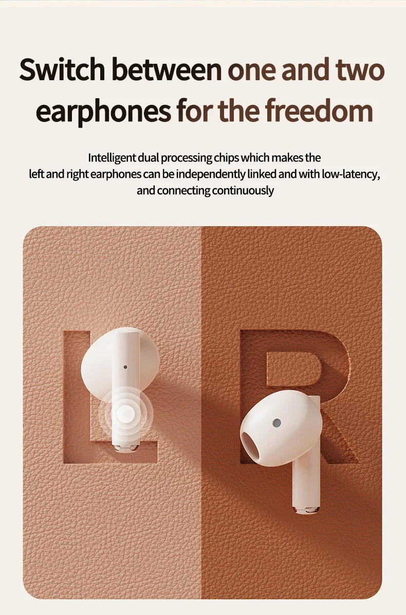 Q86 Bluetooth 5.3 Wireless Headphones Power LED Digital Display 24hours Endurance HiFi Gaming Headsets Waterproof Sports Earbuds