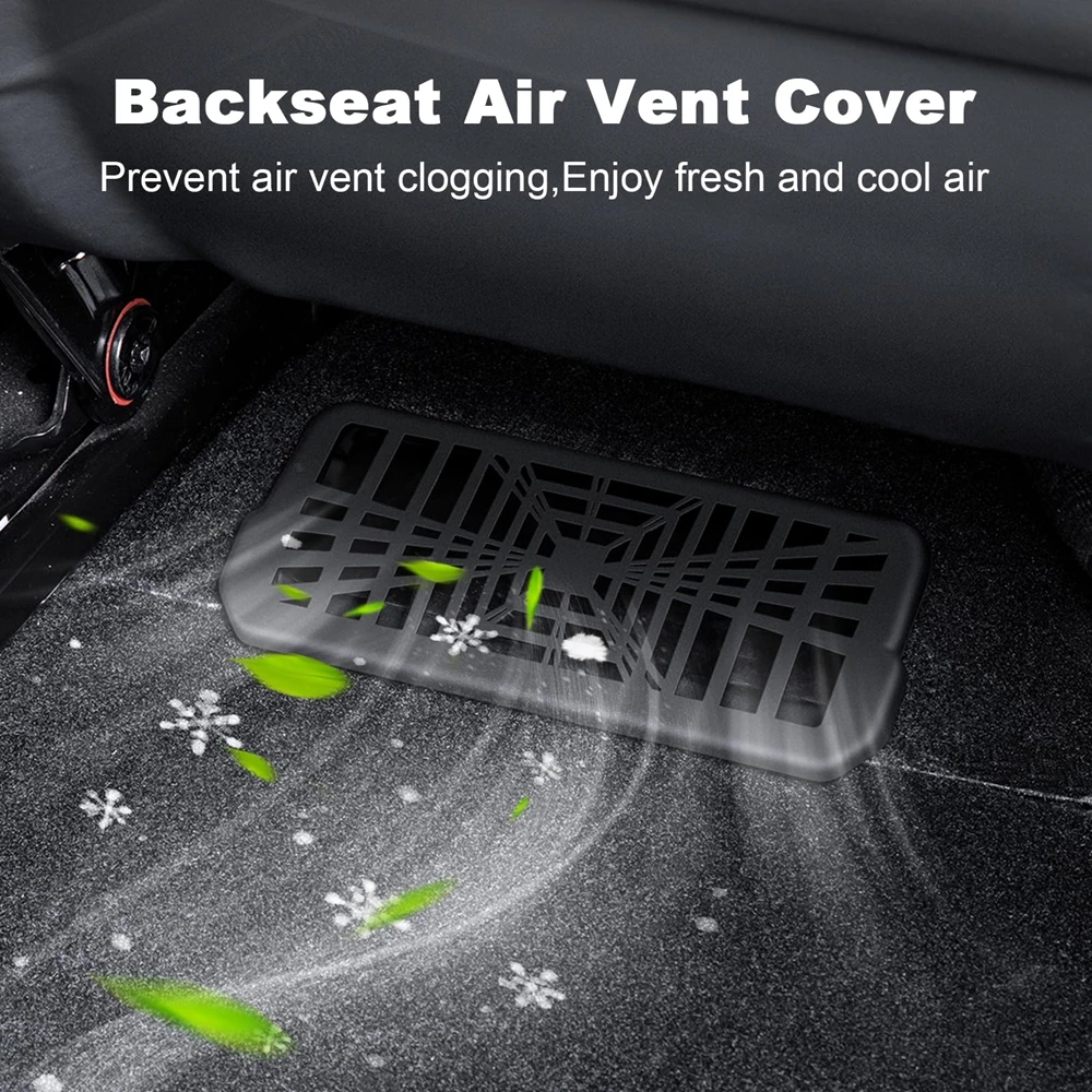Under Seat Vent Cover for Tesla Model 3 Y Juniper 2025 2026 Air Condition Outlet Protector Rear Seat Air Vent Grill Accessories