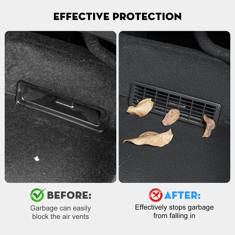 Under Seat Vent Cover for Tesla Model 3 Y Juniper 2025 2026 Air Condition Outlet Protector Rear Seat Air Vent Grill Accessories