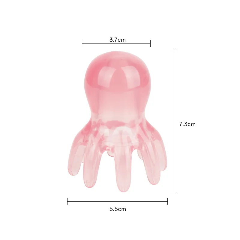 Octopus Head Massager Comb Head Meridian Manual Acupressure Tool Portable SPA Gua Sha Massage Comb