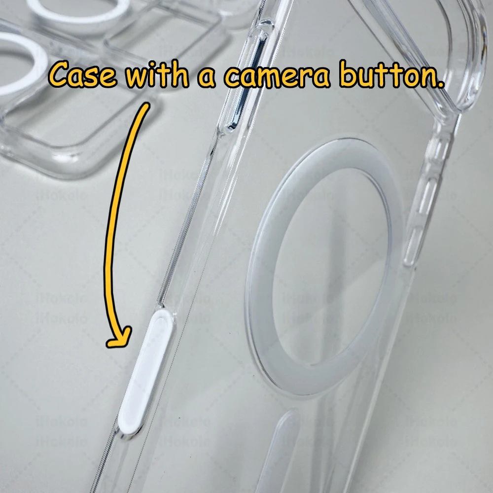 Original Magnetic Clear Case For iPhone 17 16 15 14 13 12 Pro Max Camera Control Transparent Cover For Magsafe Wireless Charging