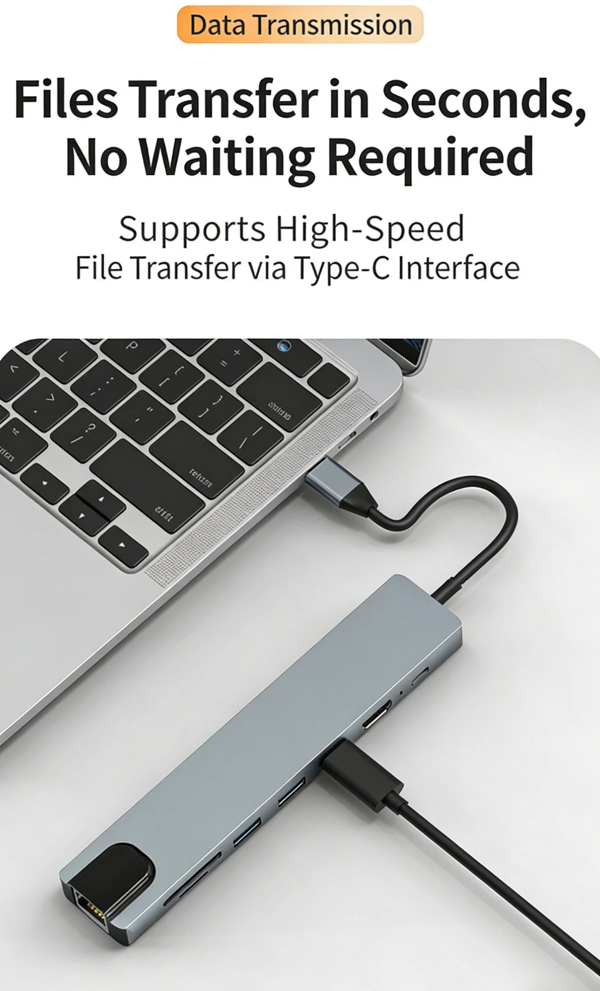 USB C HUB Type C Splitter Thunderbolt 3 Docking Station Laptop Adapter With For Macbook Air M1 iPad Pro RJ45 HDMI
