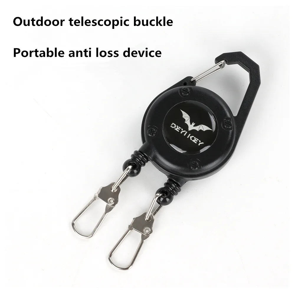 Outdoor Double Headed Clip Buckle, Work Permit Hanging Buckle, Keychain, Fishing Buckle, Telescopic Buckle, Easy to Pull Buckle