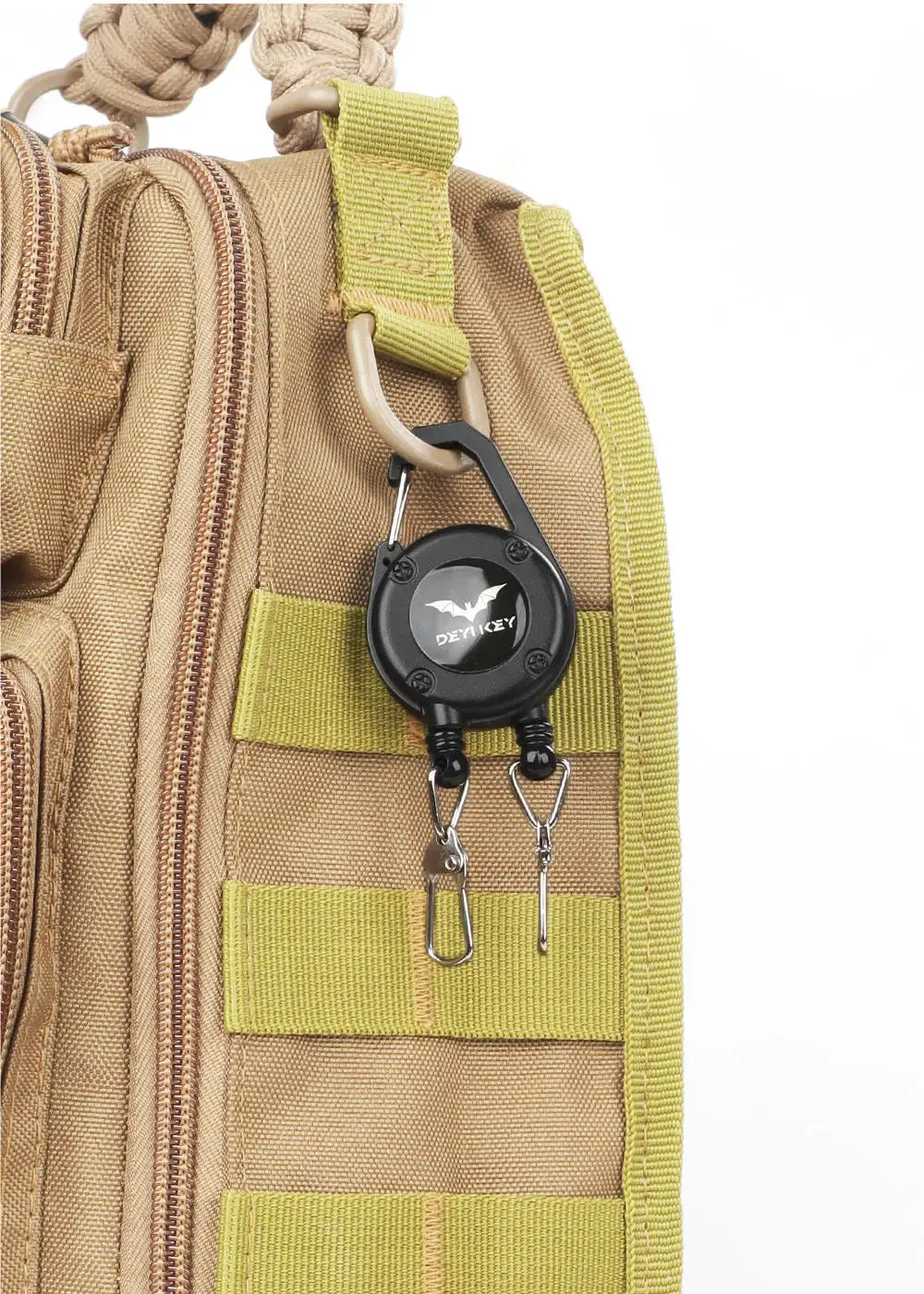 Outdoor Double Headed Clip Buckle, Work Permit Hanging Buckle, Keychain, Fishing Buckle, Telescopic Buckle, Easy to Pull Buckle