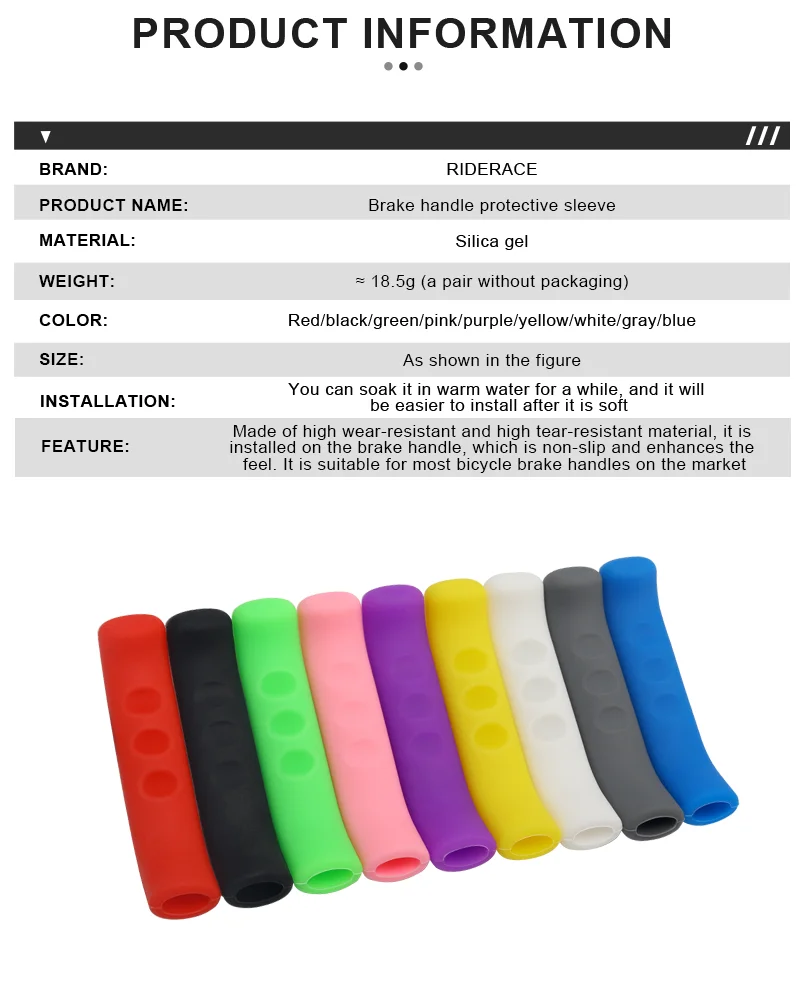 2Pcs Bicycle Brake Handle Cover Silicone Gel Anti-Skid Durable MTB Mountain Bike Brake Handle Cover Sleeve Cycling Accessories