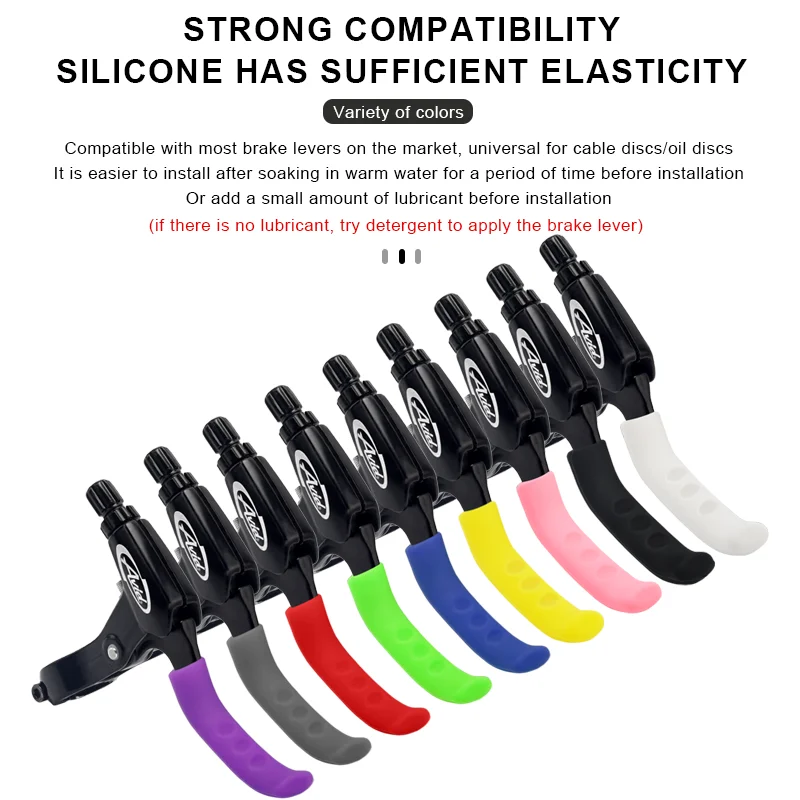 2Pcs Bicycle Brake Handle Cover Silicone Gel Anti-Skid Durable MTB Mountain Bike Brake Handle Cover Sleeve Cycling Accessories