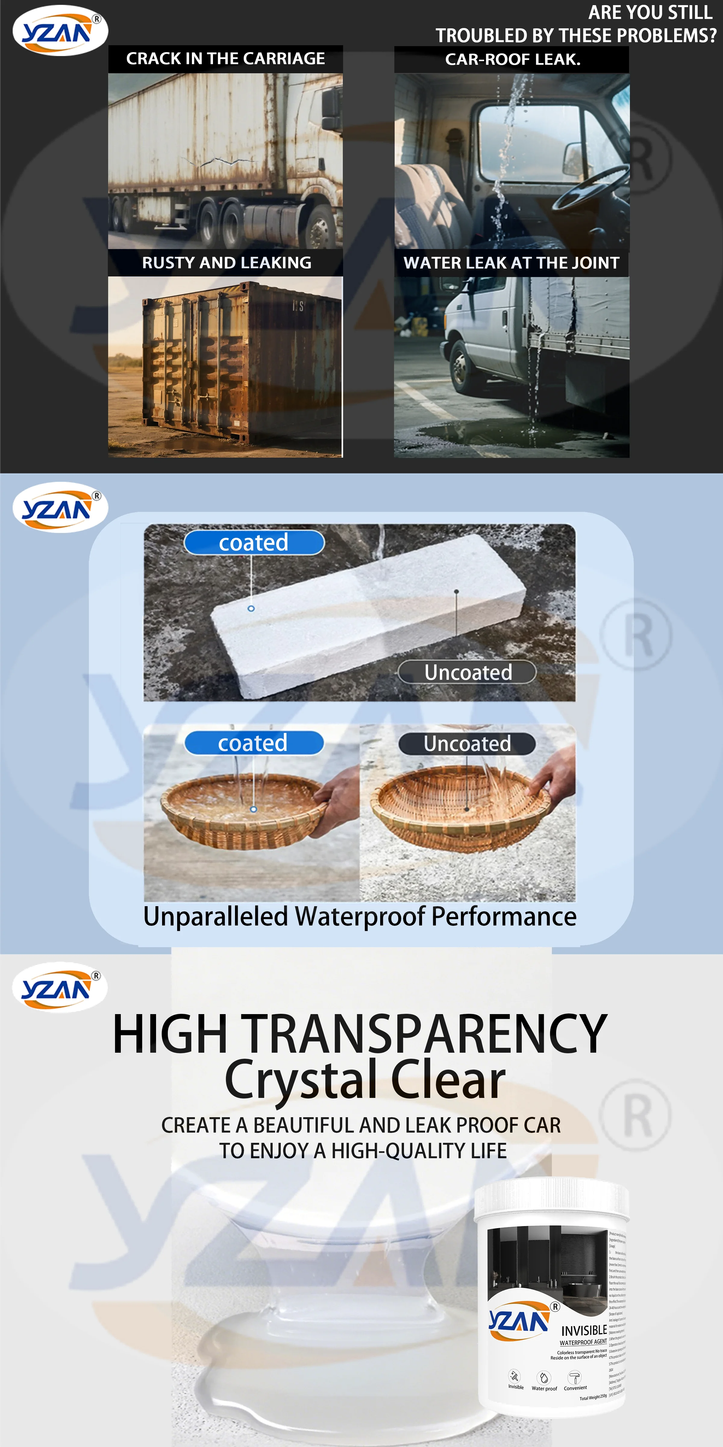 450g Polyurethane Waterproof Coating Invisible Paste Sealant Glue with Brush Adhesive Repair Nano Glue for Home Roof Bathroom Freeze-resistant Wall Crack Repair Glue Easy to brush on.