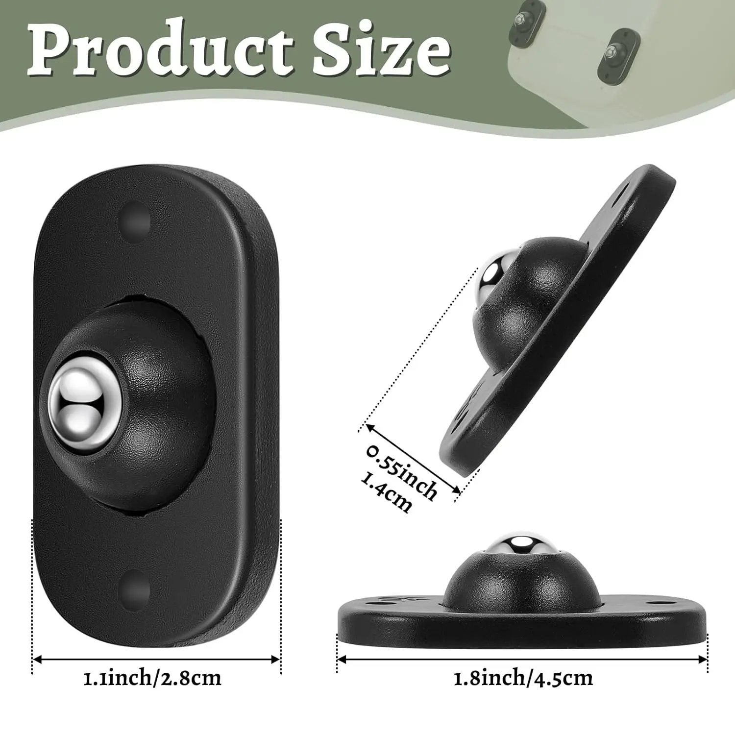 Self Adhesive Caster Wheels Appliance Rollers Appliance Sliders for Kitchen 360° Swivel Universal Wheel Mini Small Kitchen