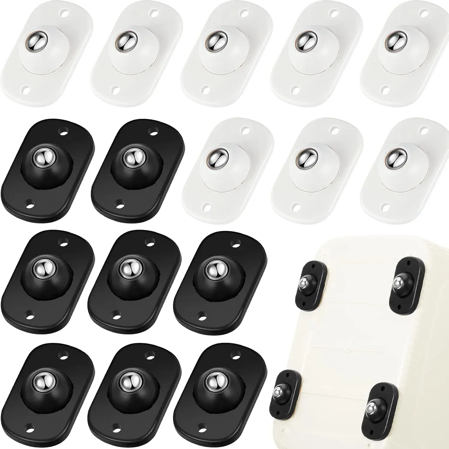 Self Adhesive Caster Wheels Appliance Rollers Appliance Sliders for Kitchen 360° Swivel Universal Wheel Mini Small Kitchen
