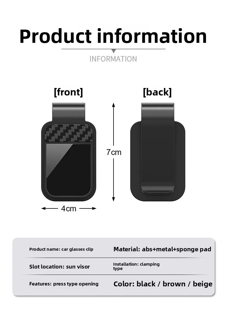 Car Sun Visor Sunglasses Clip Holder Stable Eyeglasses Hanger Card Ticket Organizer Interior Storage Clip Car Accessories