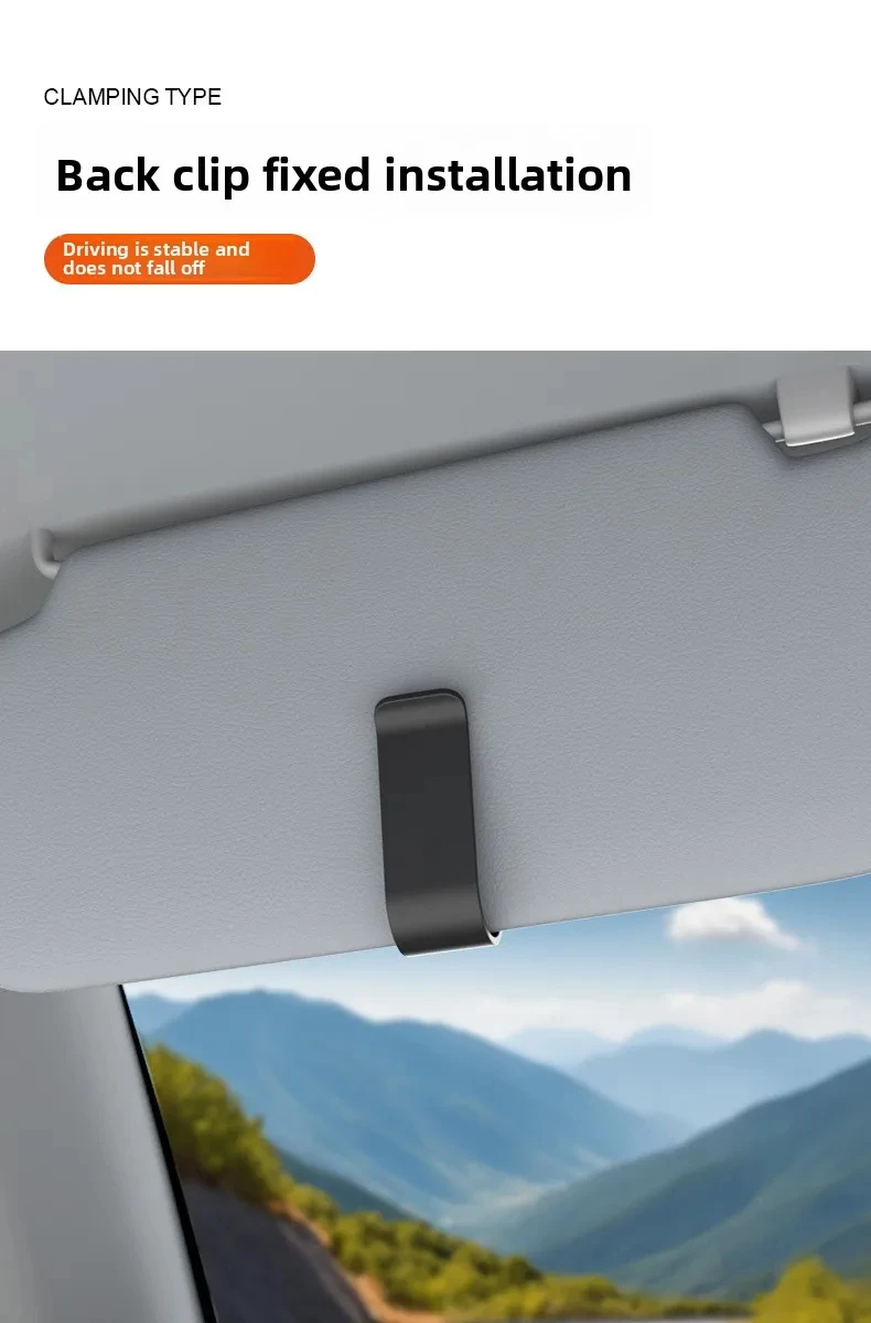 Car Sun Visor Sunglasses Clip Holder Stable Eyeglasses Hanger Card Ticket Organizer Interior Storage Clip Car Accessories