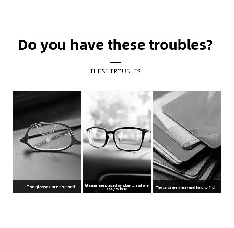 Car Sun Visor Sunglasses Clip Holder Stable Eyeglasses Hanger Card Ticket Organizer Interior Storage Clip Car Accessories