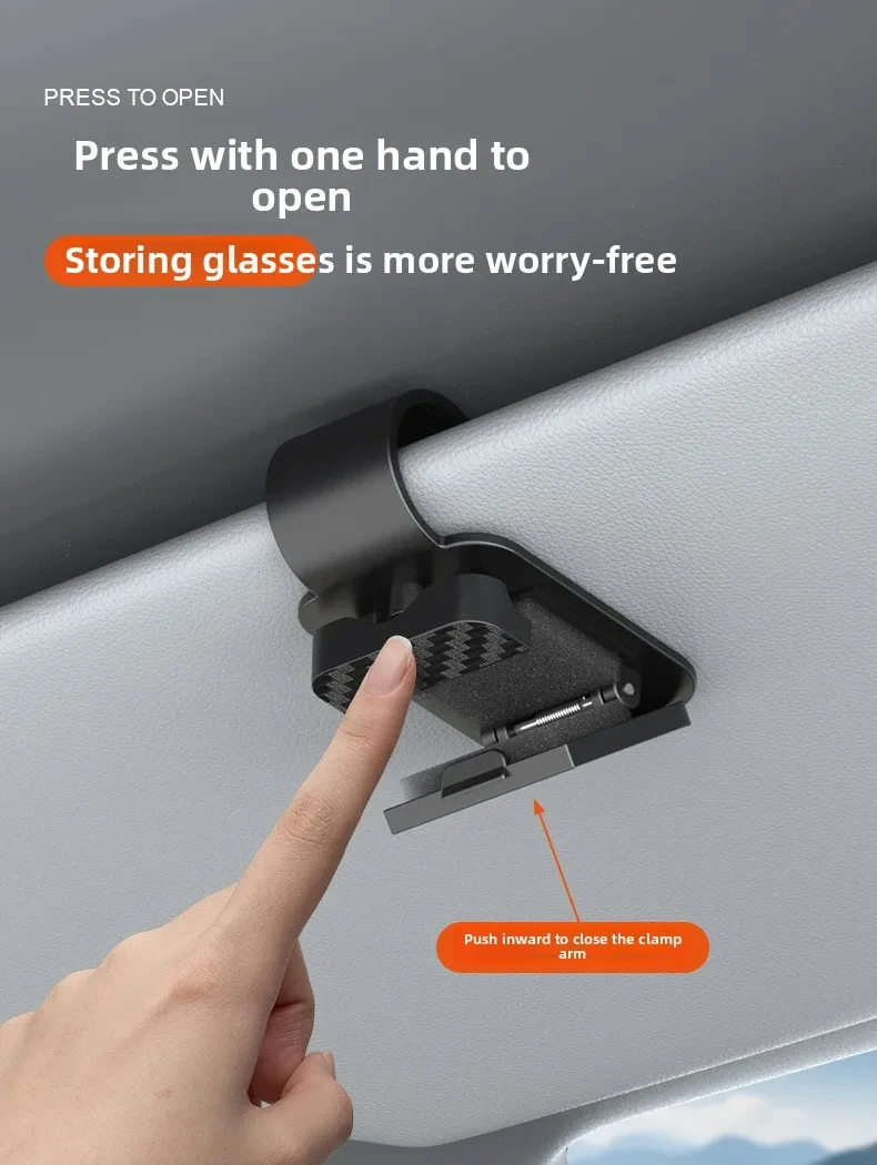 Car Sun Visor Sunglasses Clip Holder Stable Eyeglasses Hanger Card Ticket Organizer Interior Storage Clip Car Accessories