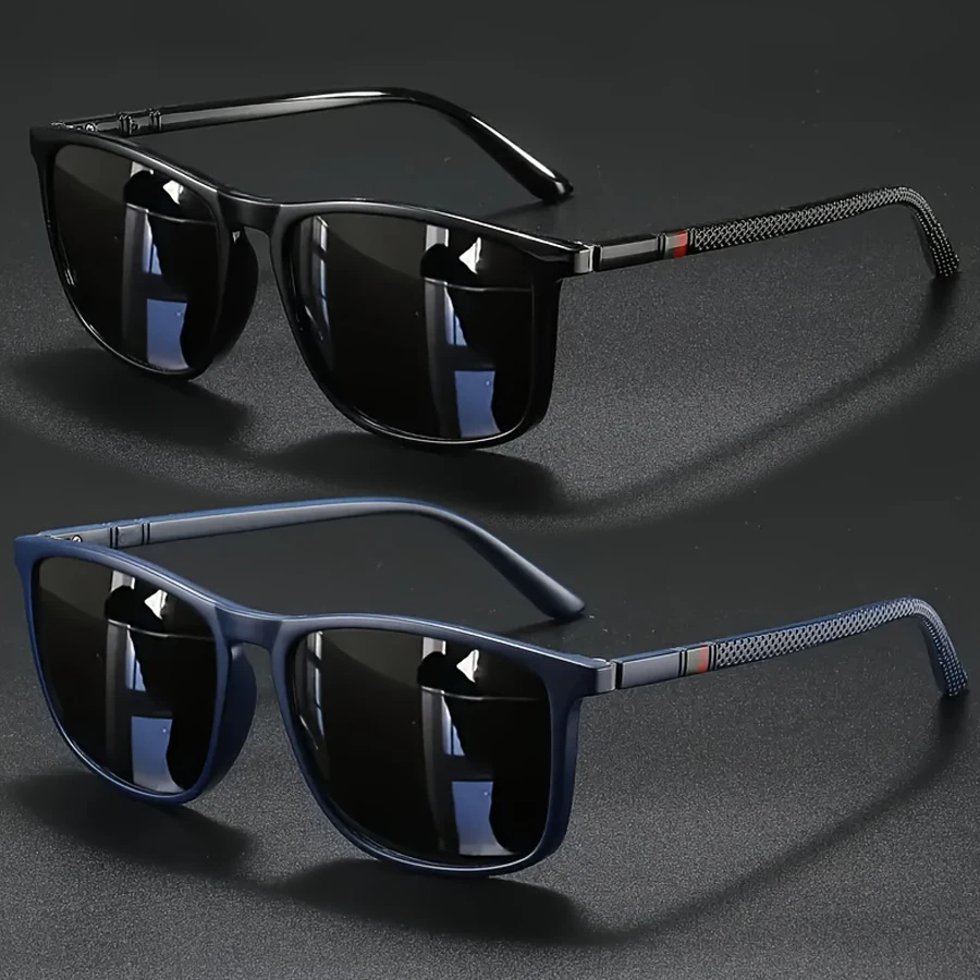 2/3pcs Luxury Square Vintage Cycling Sunglasses Men Women Fashion Travel Driving Fishing Sun Glasses Male Eyewear UV400