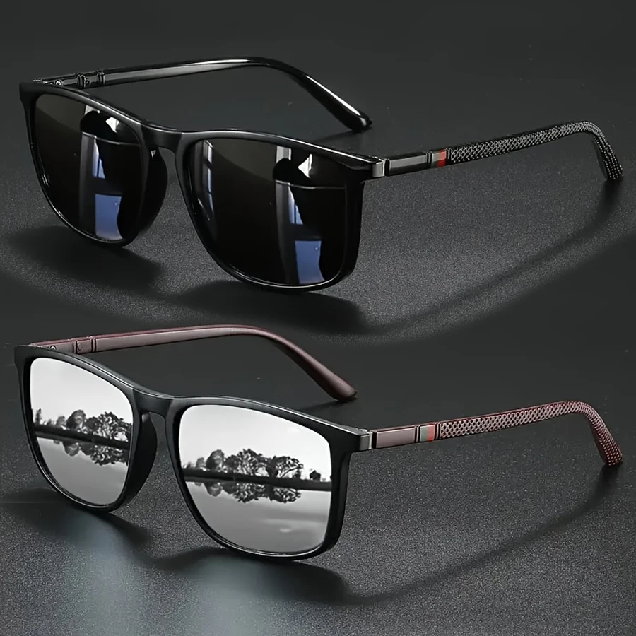 2/3pcs Luxury Square Vintage Cycling Sunglasses Men Women Fashion Travel Driving Fishing Sun Glasses Male Eyewear UV400