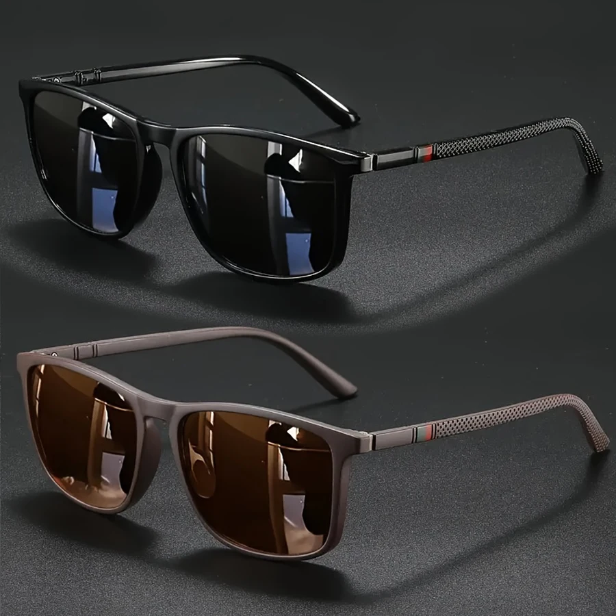 2/3pcs Luxury Square Vintage Cycling Sunglasses Men Women Fashion Travel Driving Fishing Sun Glasses Male Eyewear UV400
