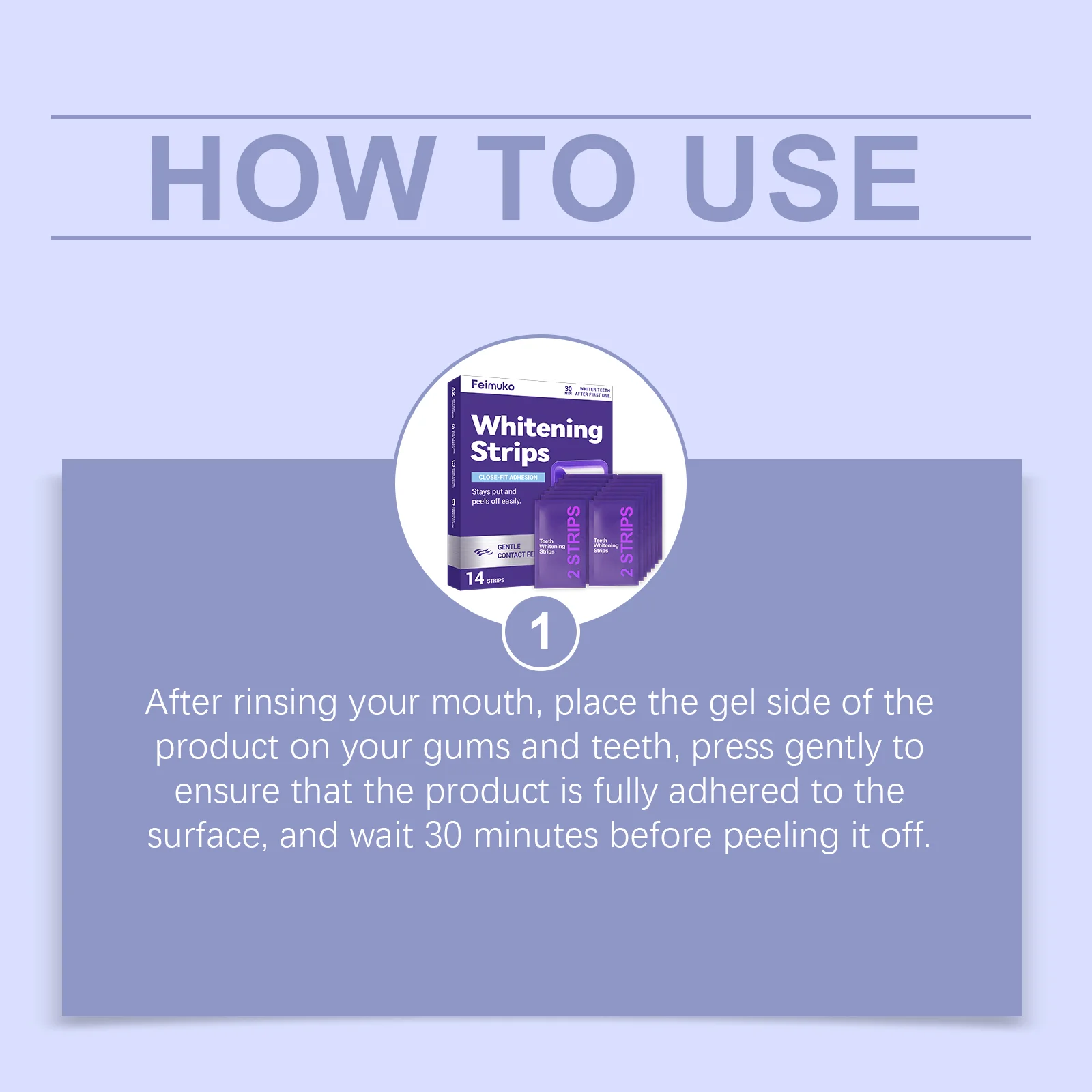 Purple Teeth Whitening Strips Oral Cleaning Removal Gel Improve Dental Yellowing Oral Care, for Lasting Bright Smile