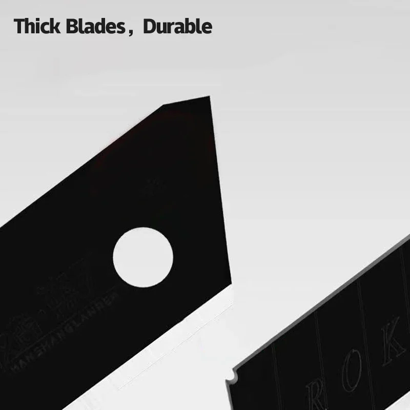 100/10PCS Carbon Steel Replace Utility Knife Blade 100mm*18mm Black DIY Tool Carving Blades For Student Office Station