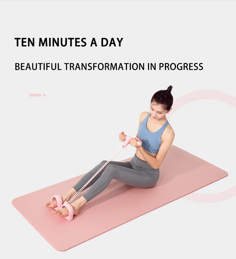 Multi-Functional Four-Tube Pedal Tensioner Yoga Elastic Band Home Fitness Equipment Abdominal Strengthening Tension Rope