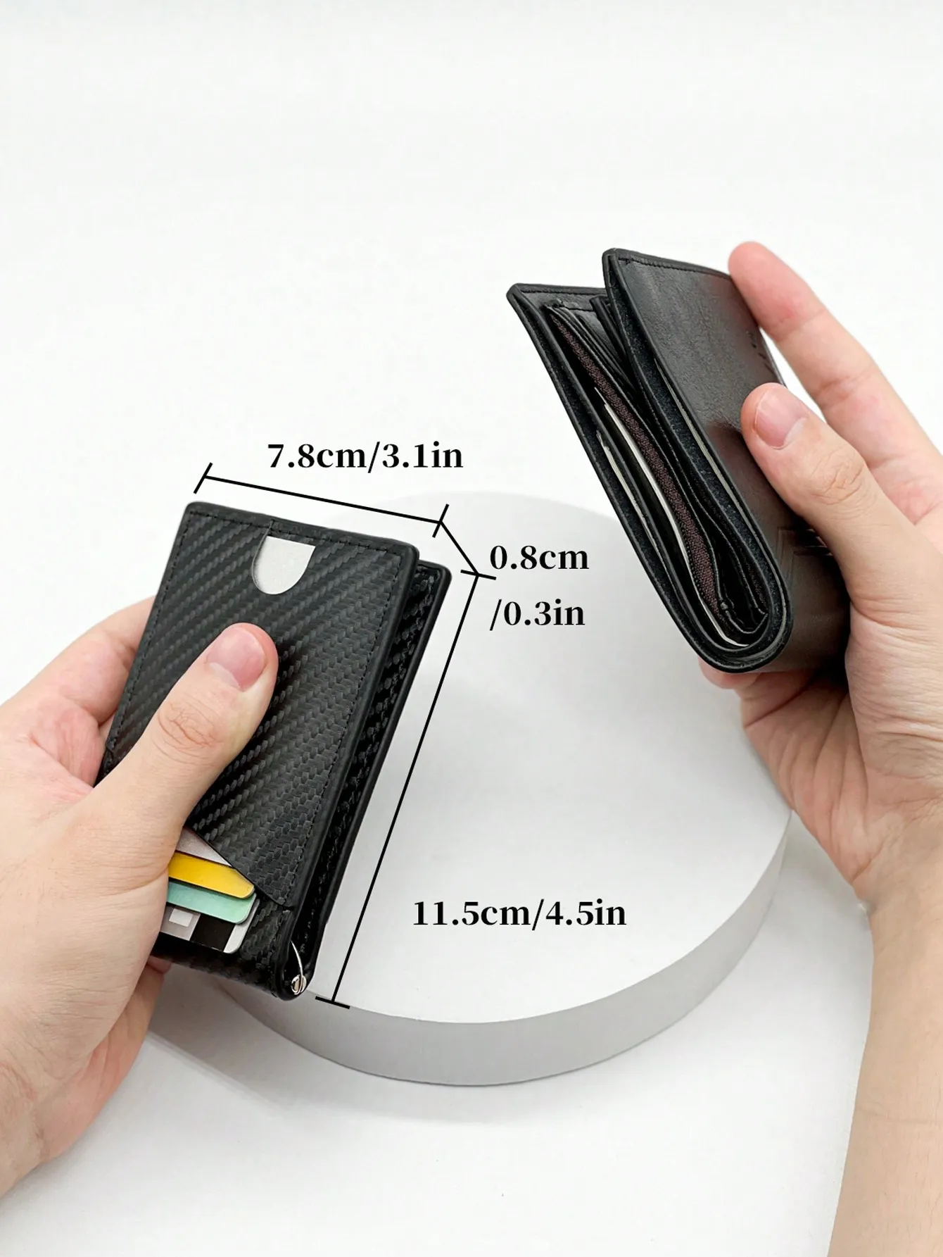 Fashion Business Carbon Fiber Men's Card Case Anti-theft Brush Multi Card Holder Card Case