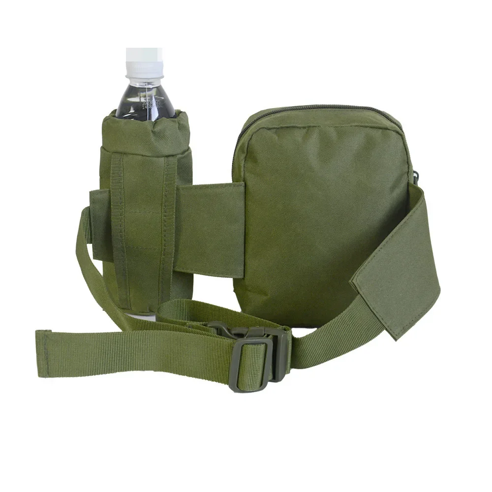 Outdoor Fanny Pack Waist Bag Pack Hip Bum EDC Bag with Adjustable Strap and Water Bottle Holder for Camping Hiking Hunting