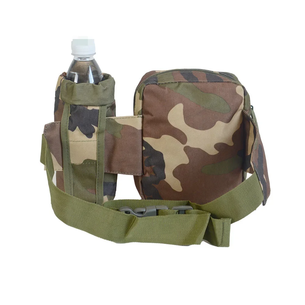 Outdoor Fanny Pack Waist Bag Pack Hip Bum EDC Bag with Adjustable Strap and Water Bottle Holder for Camping Hiking Hunting