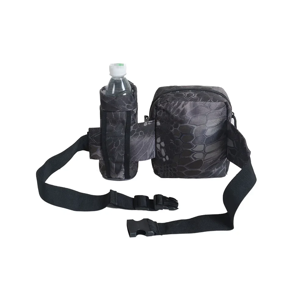 Outdoor Fanny Pack Waist Bag Pack Hip Bum EDC Bag with Adjustable Strap and Water Bottle Holder for Camping Hiking Hunting