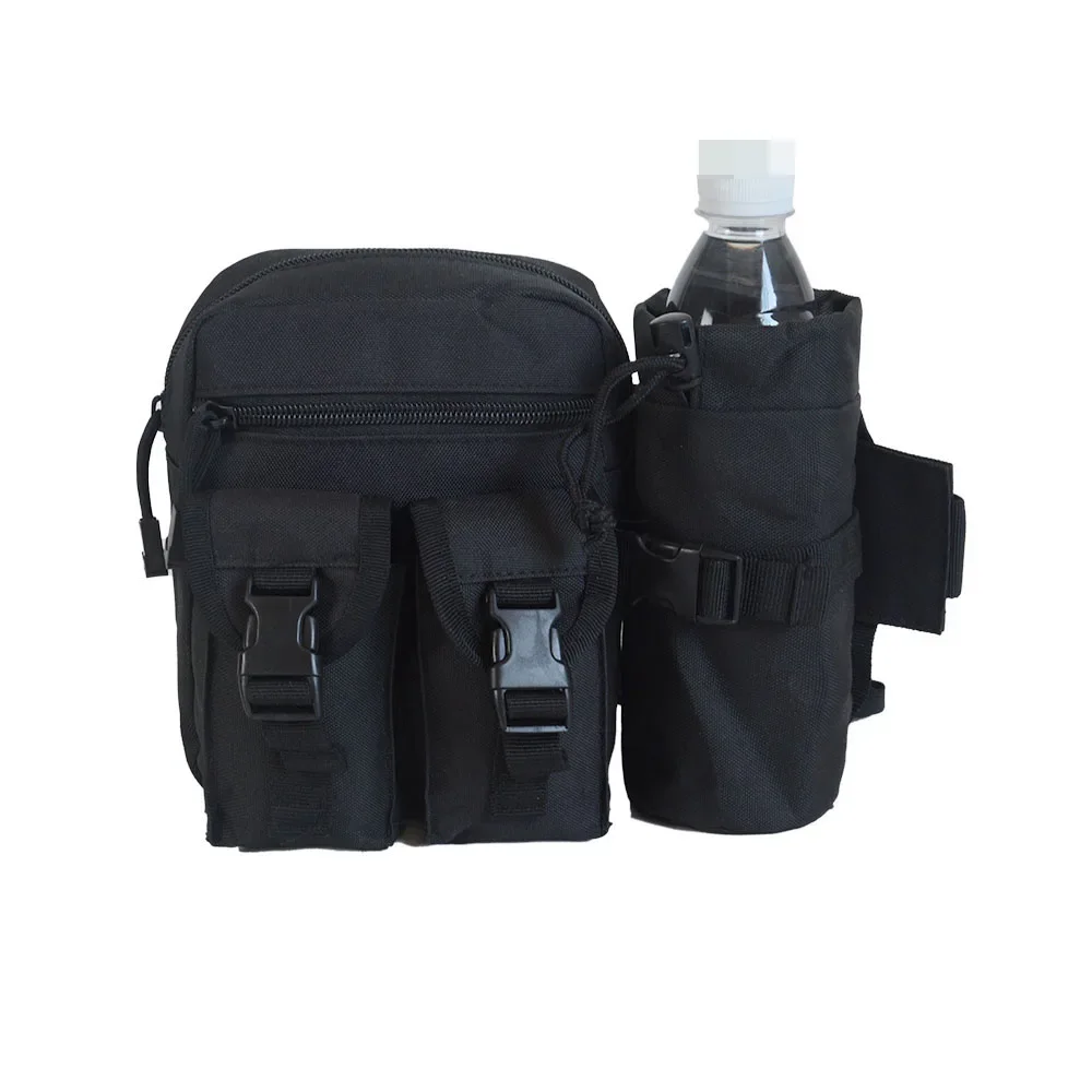 Outdoor Fanny Pack Waist Bag Pack Hip Bum EDC Bag with Adjustable Strap and Water Bottle Holder for Camping Hiking Hunting