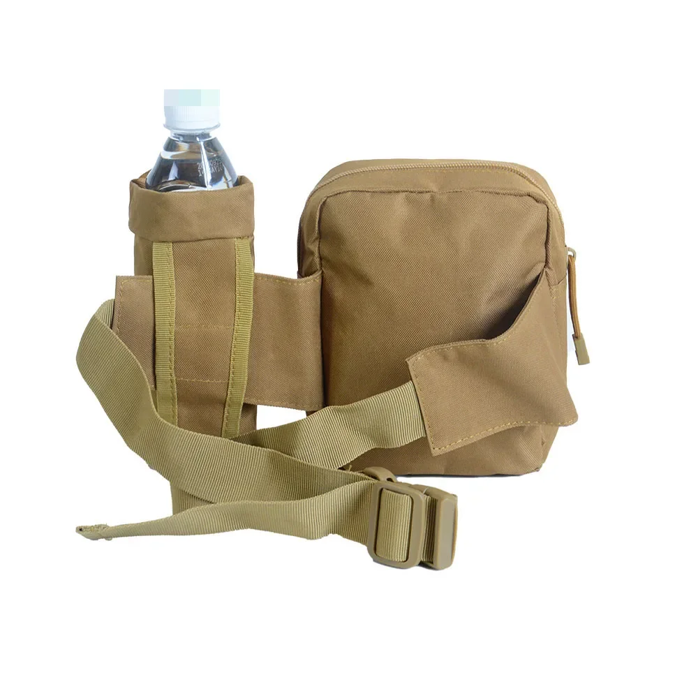 Outdoor Fanny Pack Waist Bag Pack Hip Bum EDC Bag with Adjustable Strap and Water Bottle Holder for Camping Hiking Hunting