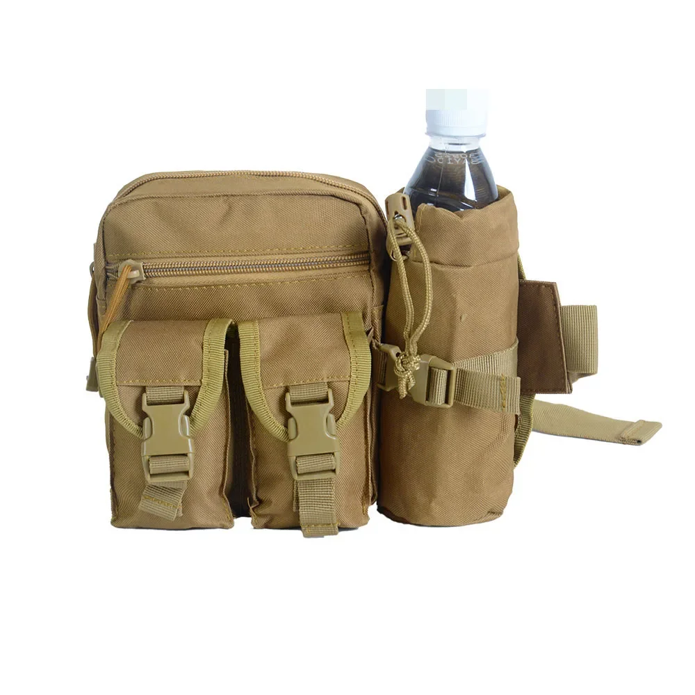 Outdoor Fanny Pack Waist Bag Pack Hip Bum EDC Bag with Adjustable Strap and Water Bottle Holder for Camping Hiking Hunting